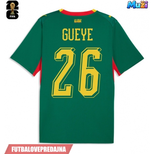 Lacne Muži Futbalové dres Senegal Pape Gueye #26 MS 2026 Krátky Rukáv - Preč